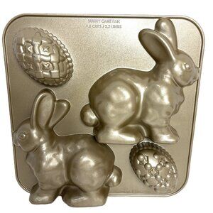 Nordic Ware Easter Bunny Cake Pan Easter Egg Vintage 2000